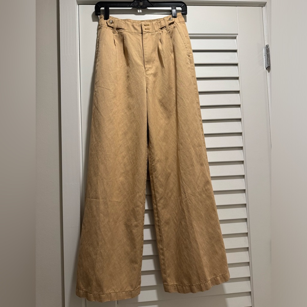 Madewell Tan Wide-Leg Pants